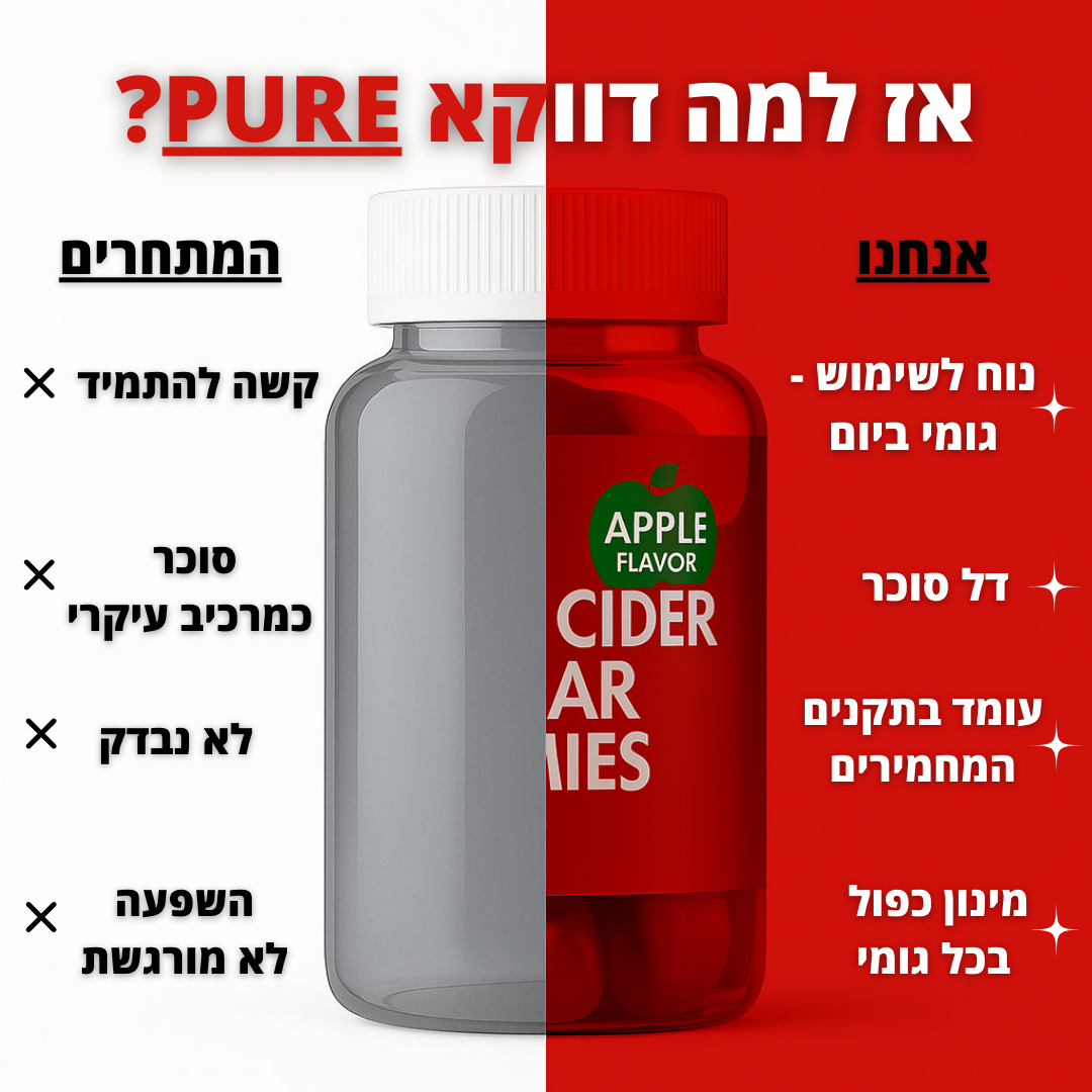 PURE - גומי חומץ תפוחים